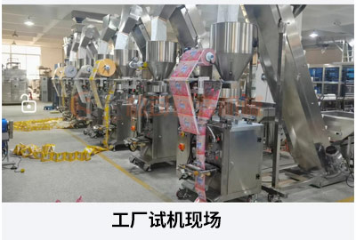 小袋洗衣粉自動包裝機(jī)工廠試機(jī)現(xiàn)場